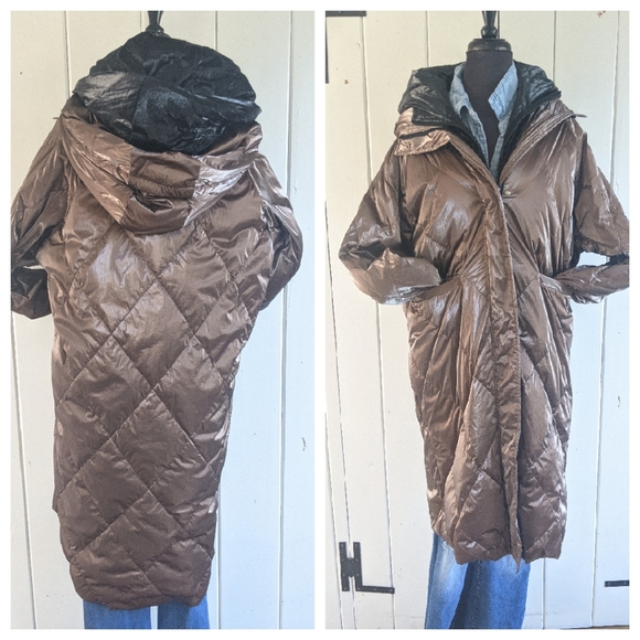 Jayley Bronze Stadium Puffer coat NWOT o/s - Picture 4 of 9